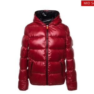 SAVE THE DUCK kids red UNISEX puffer jacket